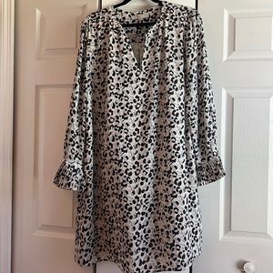 Loft Long Sleeve Cheetah Dress